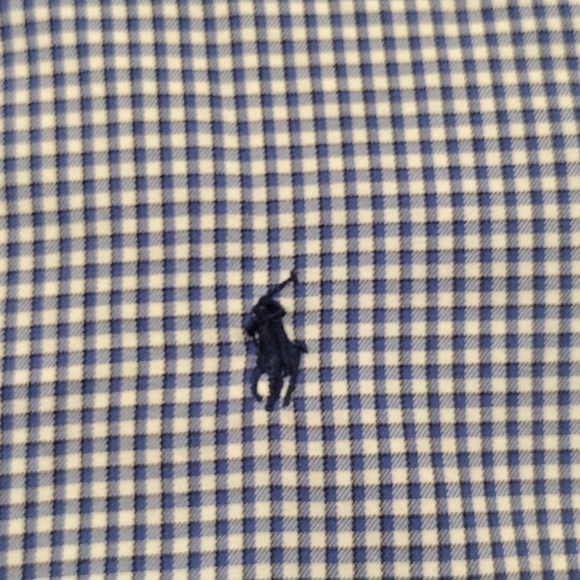 Ralph Lauren Golf xl long sleeve button down navy and white shirt navy pony - Picture 2 of 9